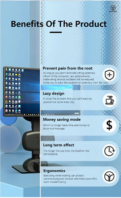 Buttons Control Cervical Physiotherapy Instrument van Automatische Lifting Roterende Monitor Beugel voor nek Sterk