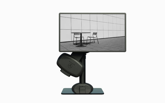 Matte zwarte monitor montage arm om te ontspannen nek stijf