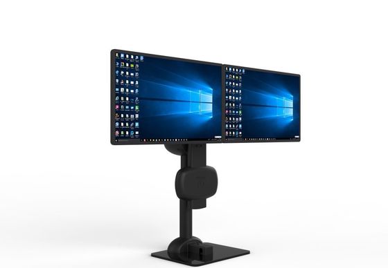 Elektrisch tillen Roterende Dual Monitor Stand Arm voor het verlichten van nekstijfheid