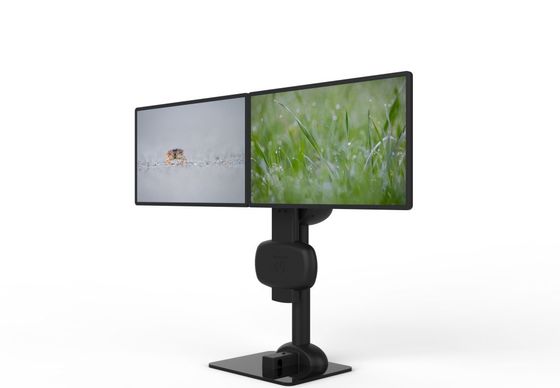 Elektrische Lifting Roterende Dual Monitor Arm Stand Voor Verlichting nekpijn