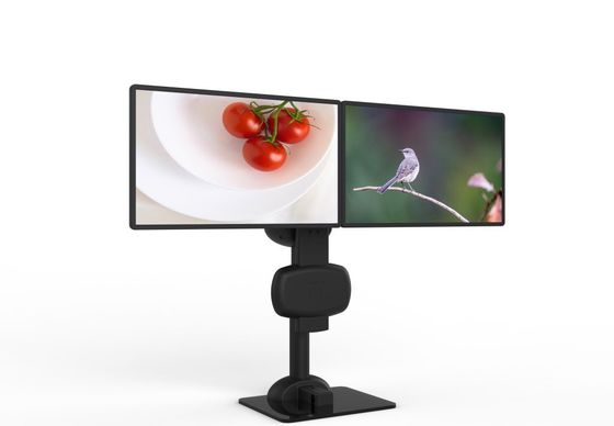 Automatische opheffing roterende dubbele monitor arm voor het verlichten van nek en rugpijn