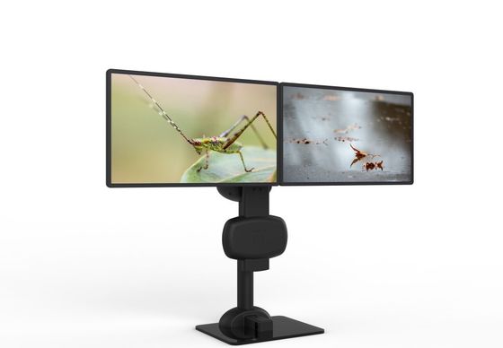 Elektrische Lifting Roterende Dual Monitor Mount Arm Voor Verlichting Nek En rugpijn